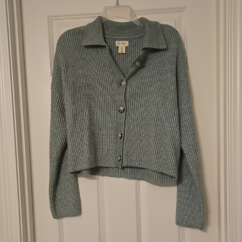 Sage Button-Up Cardigan